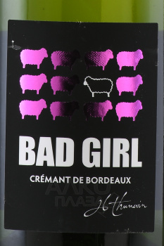 Thunevin Bad Girl Cremant de Bordeaux - вино игристое Тюнвен Бэд Гёл Креман де Бордо 0.75л белое брют