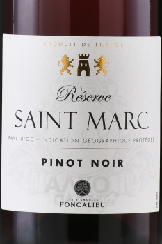 Foncalieu Reserve Saint Marc Pinot Noir - вино Фонкалье Резерв Сан Марк Пино Нуар 0.75 л красное сухое