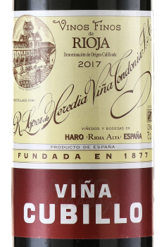 Vina Cubillo Crianza Rioja DOCa - вино Винья Кубийо Крианса Риоха ДОКа 0.75 л красное сухое