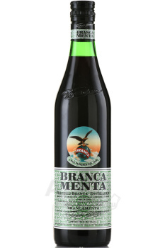 Branca Menta - ликер Бранка Мента 0.7 л в п/у + 2 рюмки