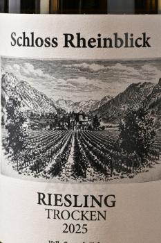 Schloss Rheinblick Riesling - вино Шлосс Райнблик Рислинг 0.75 л белое сухое