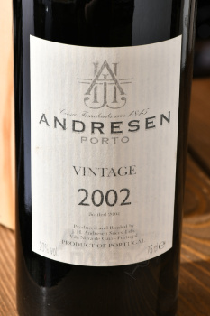 Andresen Vintage 2002 - портвейн Андресен Винтейдж 2002 год 0.75 л красный в д/у