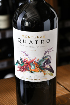 MontGras Quatro DO Valle de Colchagua - вино МонтГрас Куатро ДО Валле де Кольчагуа 0.75 л красное сухое