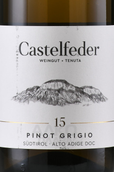 Castelfeder Pinot Grigio 15 - вино Кастельфедер Пино Гриджио 15 0.75 л белое полусухое