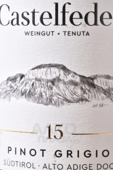 Castelfeder Pinot Grigio 15 - вино Кастельфедер Пино Гриджио 15 0.75 л белое полусухое