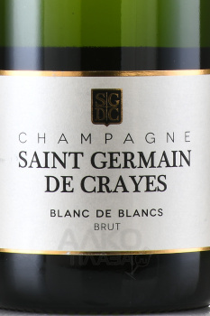 Saint Germain de Crayes Blanc de Blancs Brut - шампанское Сан Жермен де Крэ Блан де Блан 0.75 л белое брют