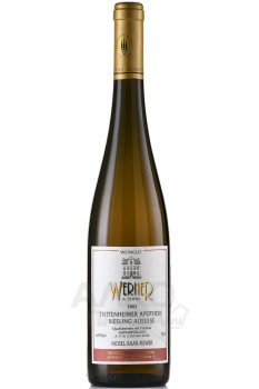 Weingut Werner & Sohn Trittenheimer Apotheke Riesling Auslese - вино Вайнгут Вернер у Зон Триттенхаймер Апотеке Рислинг Ауслезе 0.75 л белое сладкое