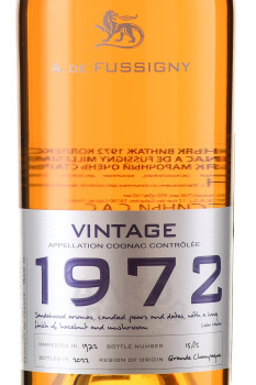 A. de Fussigny Vintage 1972 Collection Cognac - коньяк А де Фуссиньи Винтаж Коллексьон 1972 год 0.7 л в д/у