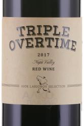 вино Трипл Овертайм Напа Велли красное сухое 0.75 л этикетка