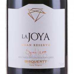 вино Бискерт Ла Хойа Гран Ресерва Сира 0.75 л красное сухое этикетка
