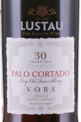 херес Palo Cortado VORS 30 years old 0.5 л этикетка