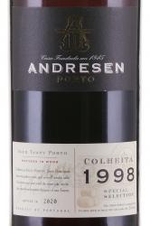 Andresen Colheita 1998 - портвейн Андресен Колейта 1998 год 0.75 л в тубе