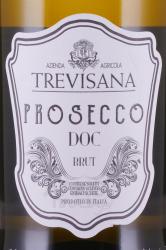 Trevisana Prosecco Brut DOC - вино игристое Тревизана Просекко Брют ДОК 0.75 л белое брют