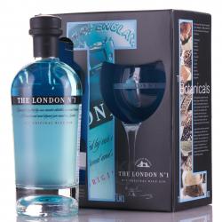 The London №1 Original Blue Gin - джин Лондон №1 Ориджинал Блю 0.7 л в п/у + бокал