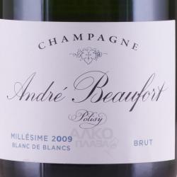 Andre Beaufort Polisy Blanc de Blancs - шампанское Андре Бофор Полизи Блан Де Блан 0.75 л экстра брют белое