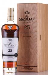 Macallan Sherry Oak 25 years old wood box - виски Макаллан Шерри Оак 25 лет 0.7 л в дер/уп