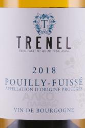вино Trenel Pouilly-Fuisse 0.75 л белое сухое этикетка