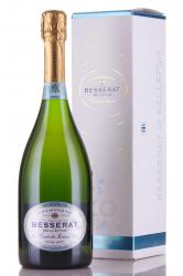 Besserat de Bellefon Extra Brut Cuvee des Moines gift box - шампанское Бессера де Бельфон Экстра Брют Кюве де Моан 0.75 л в п/у
