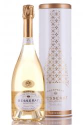 Besserat de Bellefon Cuvee des Moines Brut Blanc de Blancs in tube - шампанское Бессера де Бельфон Кюве де Моан Блан де Блан 0.75 л в п/у