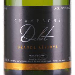 Champagne Delot Cuvee Grande Reserve Brut - шампанское Дело Гранд Резерв Брют 0.75 л