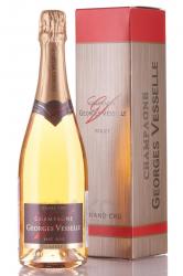 Georges Vesselle Brut Rose Grand Cru Champagne AOC - шампанское Жорж Вессель Гран Крю Брют Розе 0.75 л