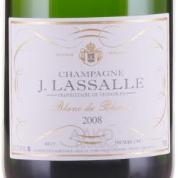 J. Lassalle Premier Cru Chigny-Les-Roses Blanc de Blancs 2008 - шампанское Ж.Лассаль Премье Крю Шини-ле-Роз Блан де Блан 0.75 л