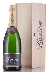 Lanson Black Label Brut in wooden box - шампанское Лансон Блэк Лейбл Брют 1.5 л в дер./уп