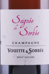 Vouette et Sorbee Cuvee Rose Saignee de Sorbee Extra Brut - шампанское Вуэт э Сорбэ Кюве Розе Санье де Сорбе Экстра Брют 0.75 л