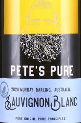 вино Питс Пур Совиньон Блан 2020 год 0.75 л белое полусухое этикетка