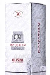 Quorhum 30 years old Anniversario Oliver - ром Кворум 30 лет Аниверсарио Оливер 0.7 л в п/у