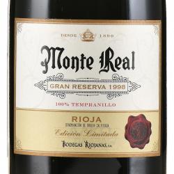 вино Монте Реал Гран Ресерва Эдисьон Лимитада 0.75 л красное сухое этикетка