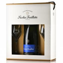 Exclusive Brut Reserve АОС - шампанское Эксклюзив Брют Резерв АОС 0.75 л белое брют в п/у + 2 бокала