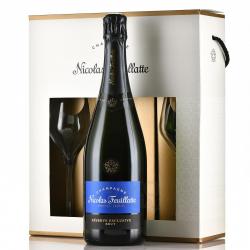 Exclusive Brut Reserve АОС - шампанское Эксклюзив Брют Резерв АОС 0.75 л белое брют в п/у + 2 бокала