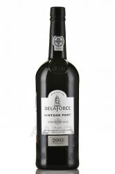 Delaforce Vintage Port 2003 - портвейн Делафорс Винтаж Порт 2003 год 0.75 л красное в п/у