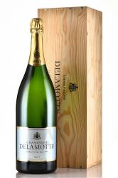 Delamotte Brut - шампанское Деламотт Брют 3 л белое брют в п/у дерево