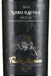 Feudo Marino Turi Nero d`Avola Sicilia IGP 0.75l Итальянское вино Феудо Марино Тури Неро Д`Авола 0.75 л.