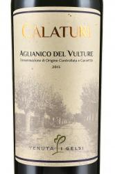 Calaturi Aglianico del Vulture - вино Калатури Альянико дель Вультуре 0.75 л красное сухое