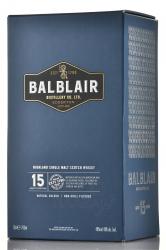 Balblair 15 years - виски Балблэр 15 лет 0.7 л