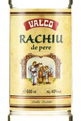 ракия Rachiu de pere 0.5 л этикетка