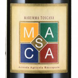 вино Роккапеста Маска Маремма Тоскана ДОК 0.75 л красное сухое этикетка