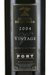 Quinta De La Rosa Vintage 2004 Port - портвейн Кинта Де Ля Роса Винтаж 2004 год Порт 0.75 л