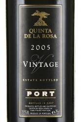Quinta De La Rosa Vintage 2005 Port - портвейн Кинта де ла Роза Винтаж 2005 Порт 0.75 л