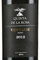 Quinta De La Rosa Vintage 2012 Port - портвейн Кинта де Ля Роса Винтаж 2012 Порт 0.75 л