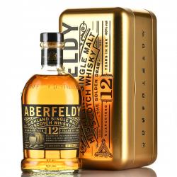 Aberfeldy 12 Years Old - виски солодовый Аберфелди 12 лет 0.7 л в металлической коробке