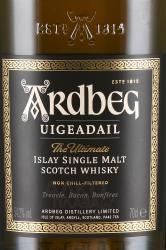 Ardbeg Uigeadail 0.7 л этикетка