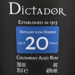 Dictador 20 years - ром Диктатор 20 лет 0.7 л