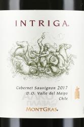 вино MontGras Intriga Cabernet Sauvignon DO Valle del Maipo 0.75 л этикетка