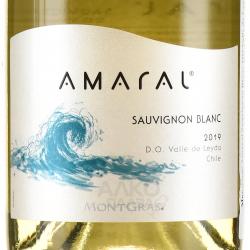 вино МонтГрас Амарал Совиньон Блан ДО Валле де Лейда 0.75 л белое сухое этикетка