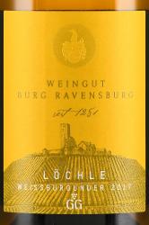 вино Weingut Burg Ravensburg Loechle GG Weissburgunder 0.75 л белое сухое этикетка