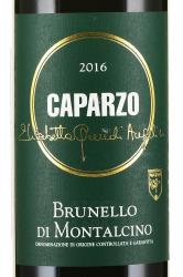 вино Caparzo Brunello di Montalcino DOCG 0.75 л красное сухое этикетка